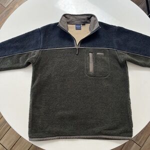 Vintage 90s Sideout Quarter Zip Sweatshirt Surf Skate Green Sz Medium Streetwear